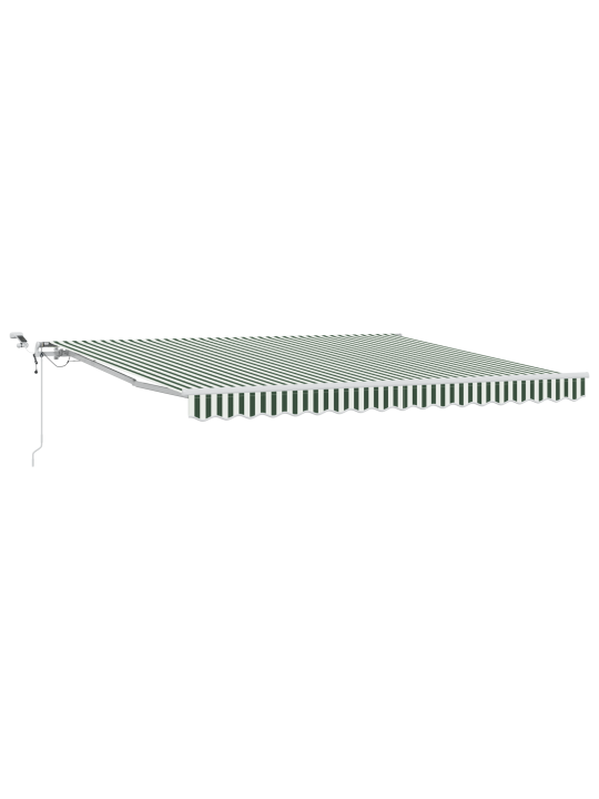 Automātiskā atkāpšanās nojume ar led zaļā un baltā krāsā 400x300 cm