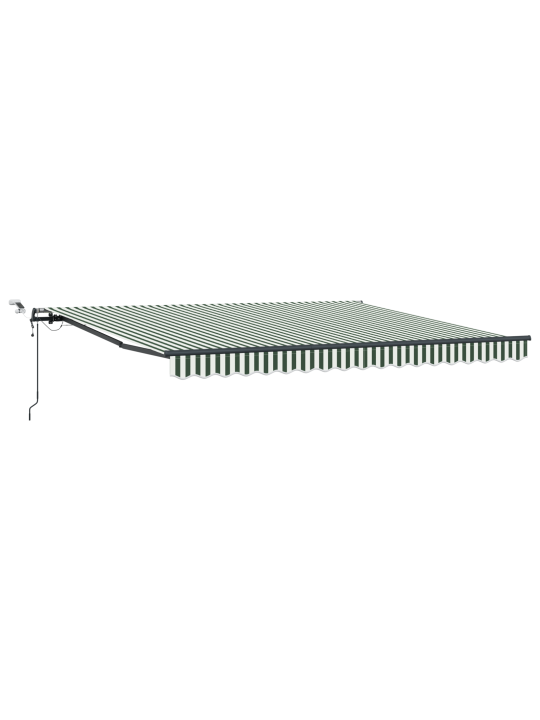 Automātiskā iebīdāmā nojume ar led zaļa un balta 400x300 cm