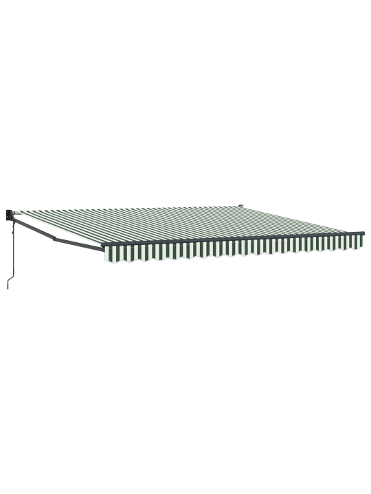 Automātiskā ievelkamā nojume zaļa un balta 400x300 cm