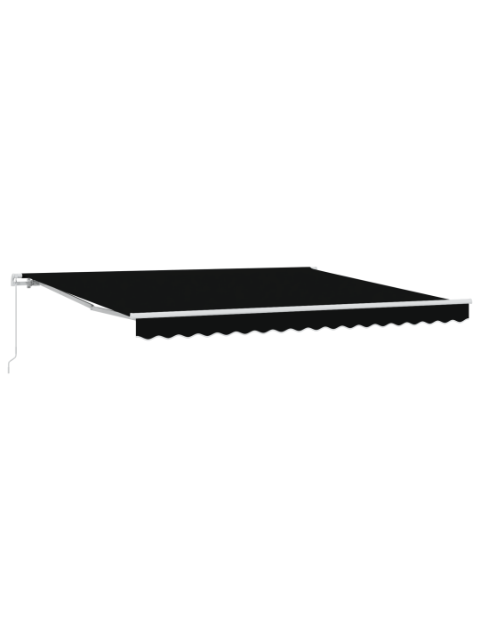 Manuālā iebīdāmā nojume melna 400x350 cm