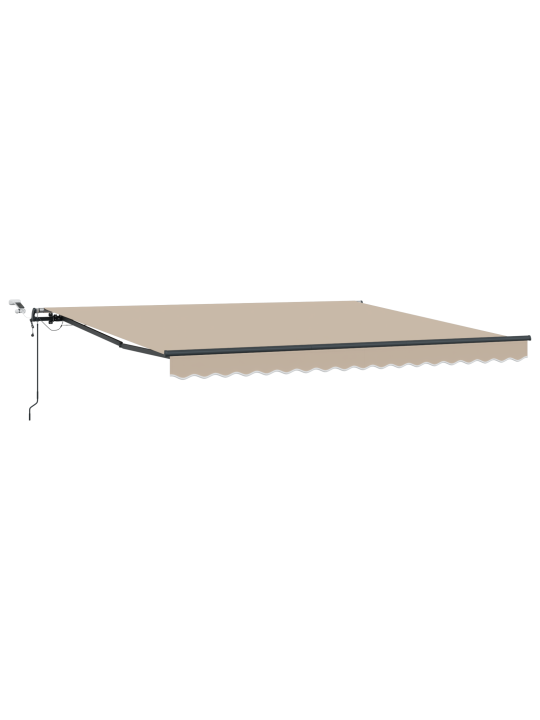 Automātiskā ievelkamā nojume ar led bēša 400x350 cm