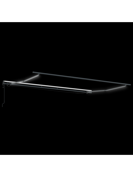 Automātiskā iebīdāmā nojume ar led gaismu gaiši pelēka 400x350 cm