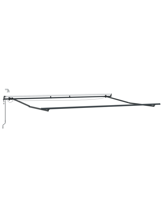 Automātiskā iebīdāmā nojume ar led gaismu gaiši pelēka 400x350 cm