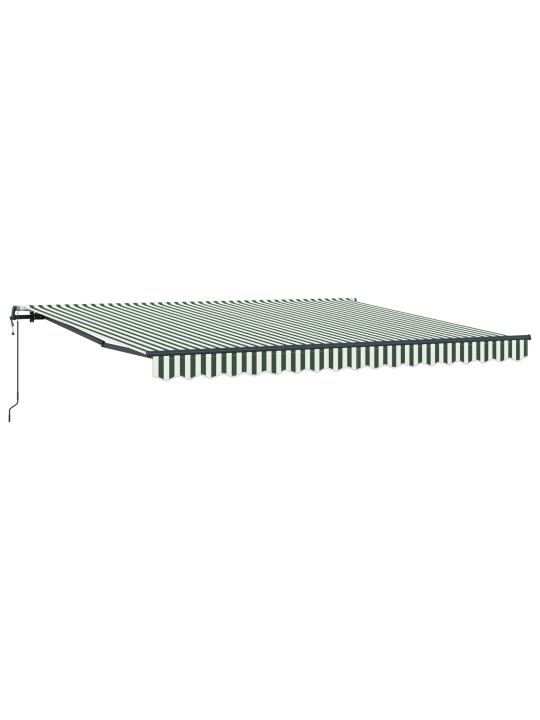 Automātiskā ievelkamā nojume zaļa un balta 400x350 cm