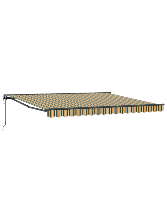 Automātiska ievelkama nojume ar led zaļā un baltā 400x350 cm