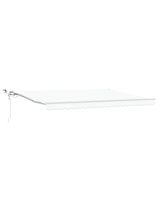Automātiskā iebīdāmā nojume ar led balta 450x300 cm