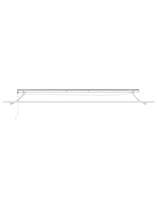 Automātiskā iebīdāmā nojume ar led balta 450x300 cm