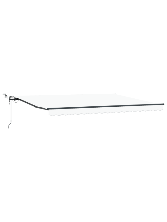Automātiskā ievelkamā nojume ar led baltā 450x300 cm