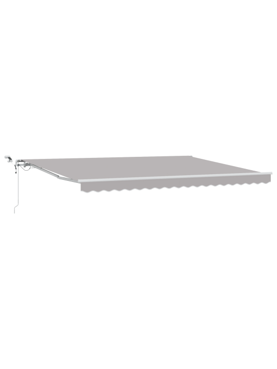 Automātiska ieliekama nojume ar led gaiši pelēka 450x300 cm