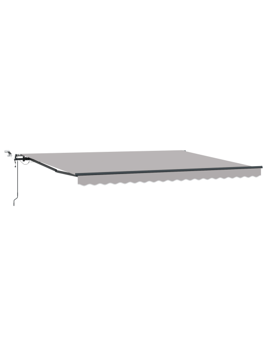 Automātiskā iebīdāmā nojume ar led gaiši pelēka 450x300 cm