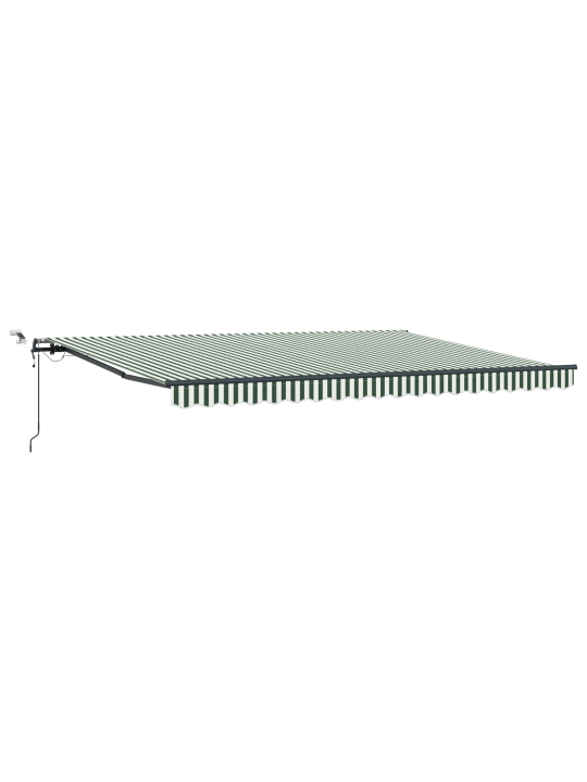 Automātiskā atkāpjama nojume ar led zaļā un baltā krāsā 450x300 cm
