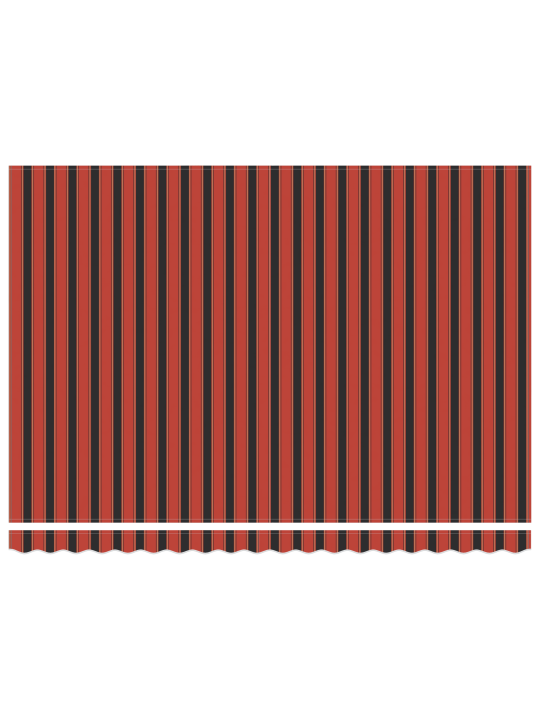 Automātiskā iebīdāmā nojume apelsīnu un brūna 450x350 cm