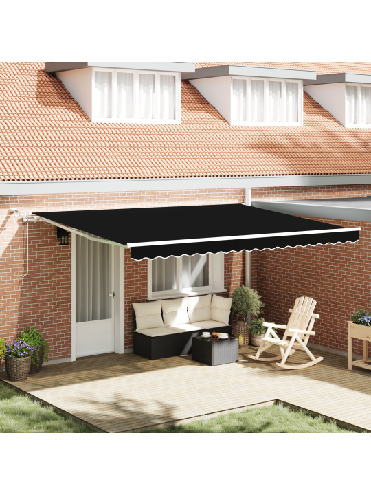 Automātiskā nolokāma nojume ar led melnā 450x350 cm