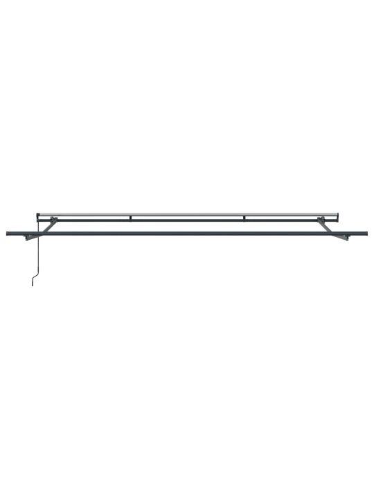 Rokām darbināmā iebīdāmā nojume melna 450x350 cm