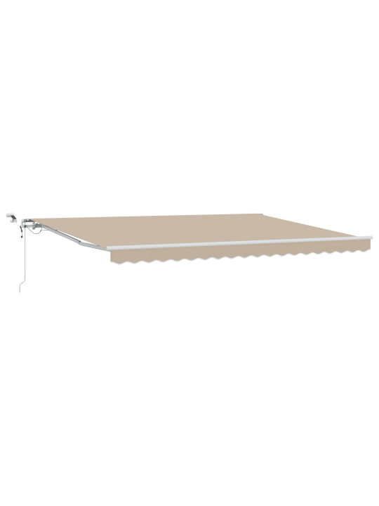 Automātiskā iebīdāmā nojume ar led bēšā 450x350 cm