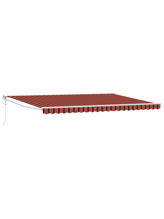 Automātiskā iebīdāmā nojume oranžs un brūns 500x300 cm