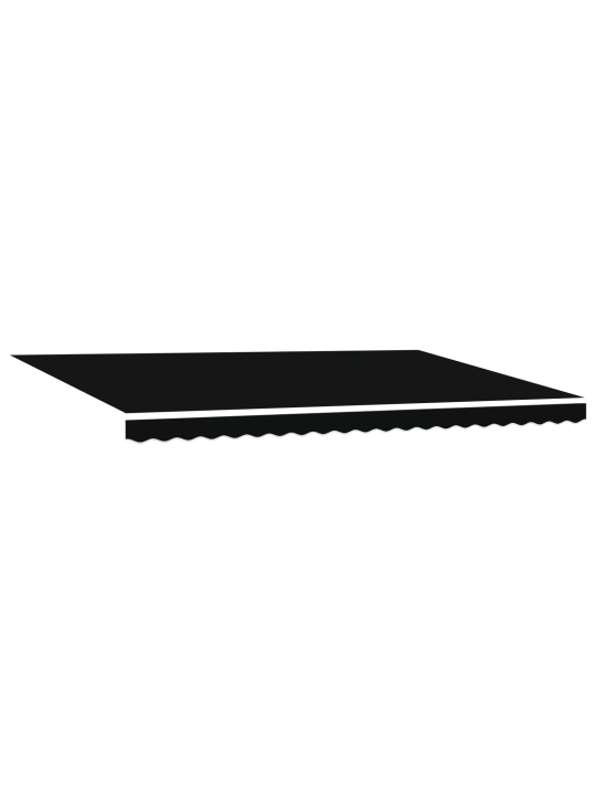 Automātiskā iebīdāmā nojume ar led melna 500x300 cm