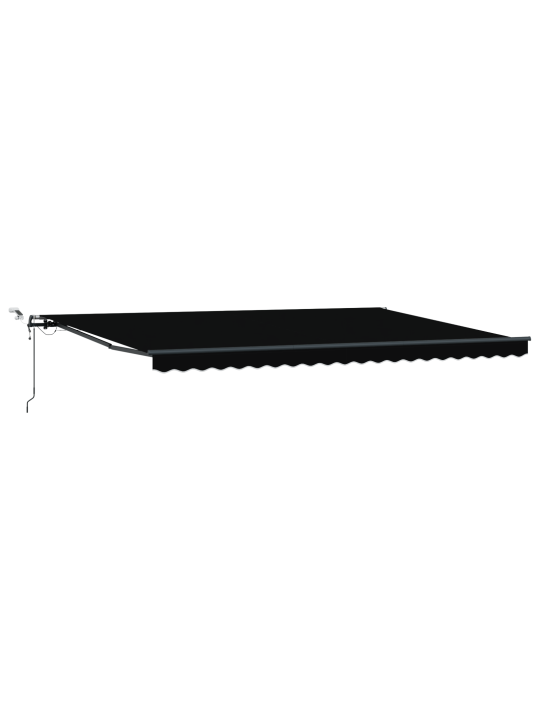Automātiskā iebīdāmā nojume ar led melna 500x300 cm