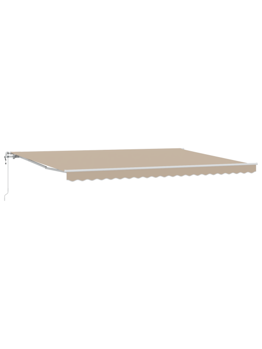 Vidaxl automātiskā ievilkama nojume bēža 500x300 cm, vidaxl nojumes nomaiņas audums 5x3 m rāmim bēšā
