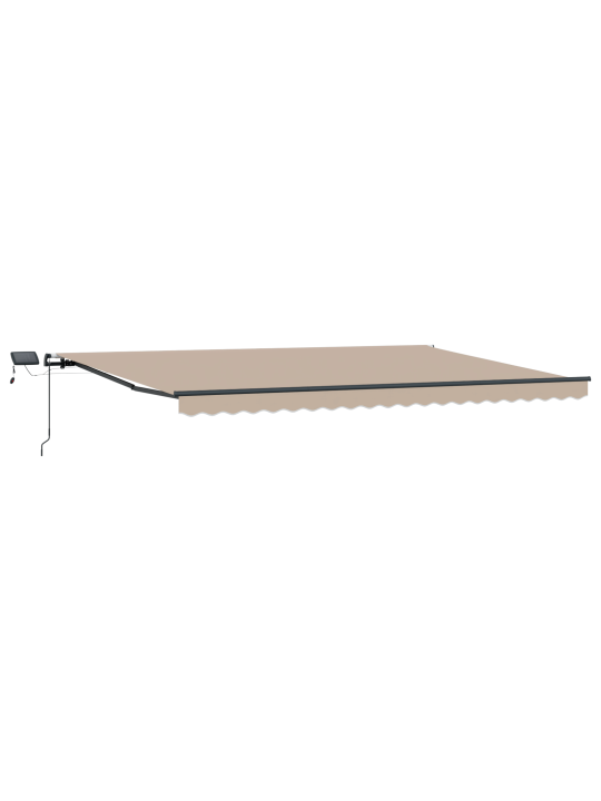 Manuālā izvelkamā nojume ar led bēša 500x300 cm