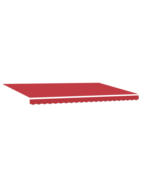 Vidaxl manuālā ievelkamā nojume sarkana 500x300 cm, vidaxl nojumes nomaiņas audums 5x3 m rāmim sarkans