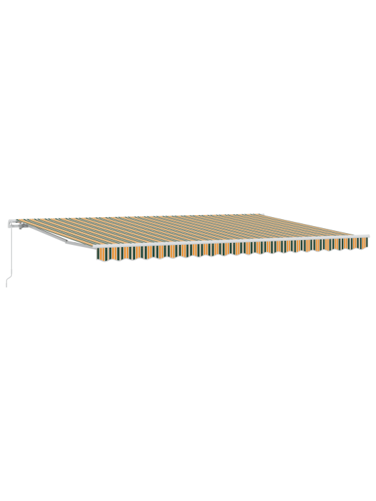 Roku iebīdāma nojume zaļā un dzeltenā 500x300 cm