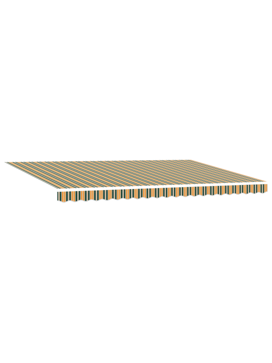 Automātiskā iebīdāmā nojume ar led zaļā un dzeltenā 500x300 cm