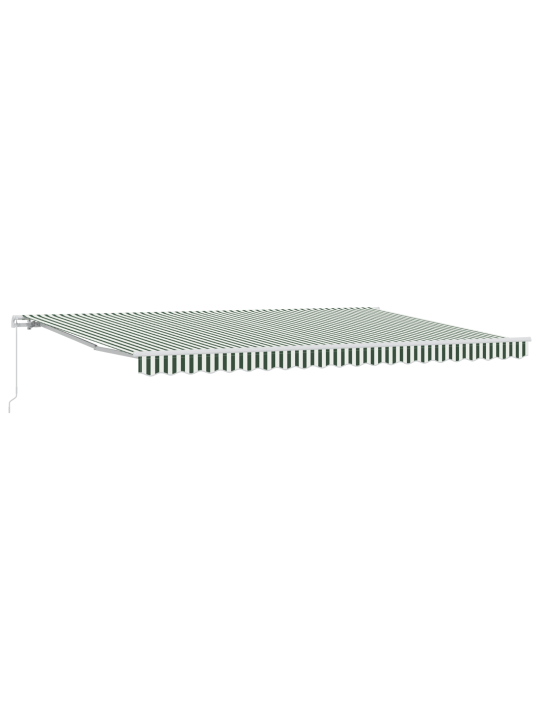 Manuālā ievelkamā nojume zaļa un balta 500x300 cm