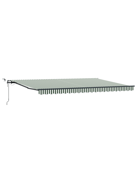 Automātiskā ievelkamā nojume ar led zaļa un balta 500x300 cm