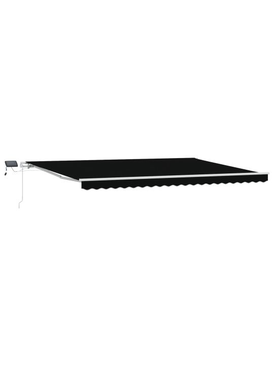 Manuālā ievelkama nojume ar led melna 500x350 cm