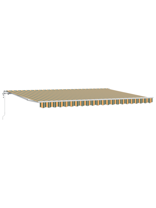 Automātiskā iebīdāmā nojume zaļā un dzeltenā 500x350 cm