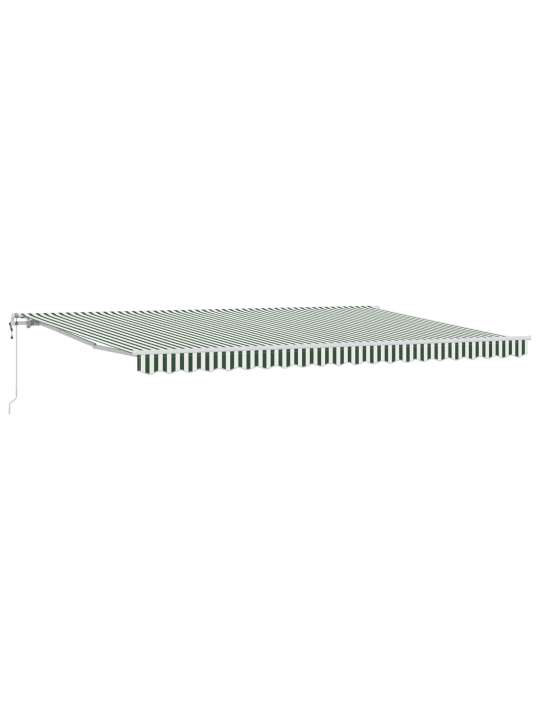 Automātiskā iebīdāmā nojume zaļa un balta 500x350 cm