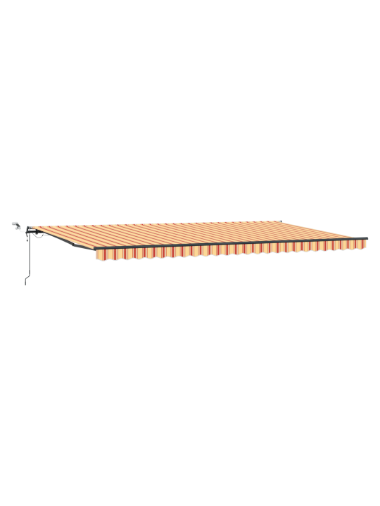 Automātiskā iebīdāmā nojume ar led dzelteniem un oranžiem toņiem 600x300 cm