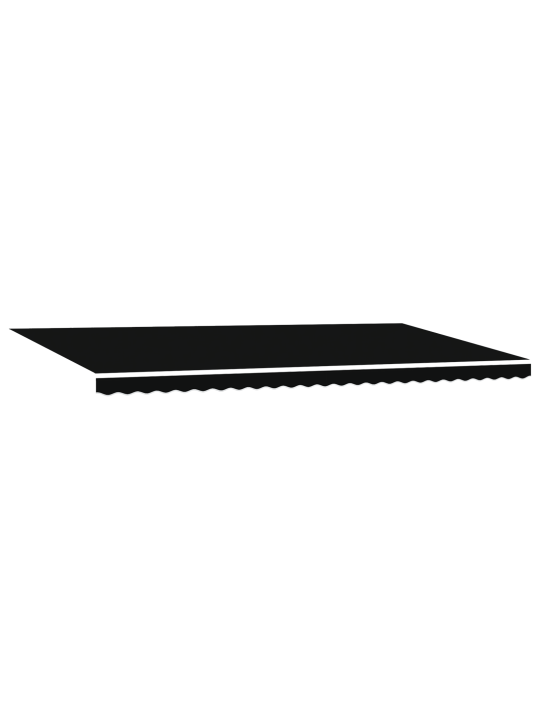 Automātiskā iebīdāmā nojume ar led melna 600x300 cm