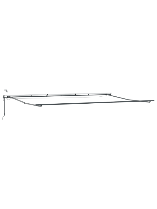 Automātiskā iebīdāmā nojume ar led melna 600x300 cm