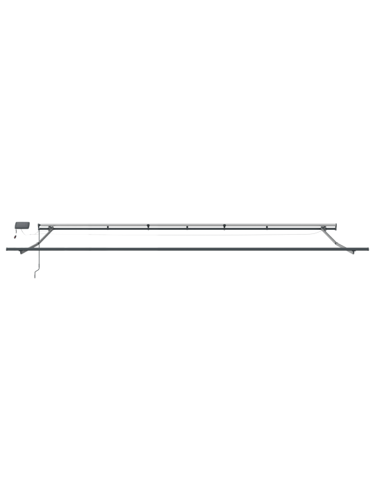 Manuālā ievelkamā nojume ar led gaismām bēša 600x300 cm