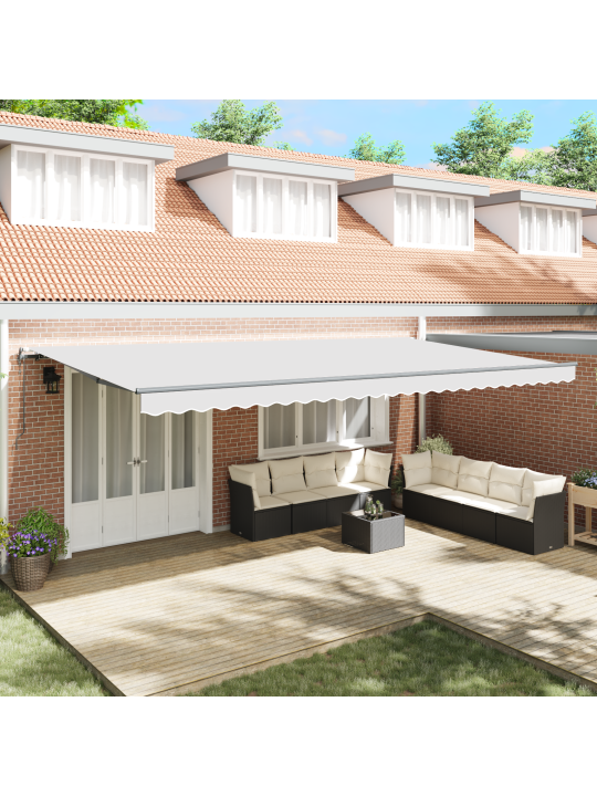 Automātiskā ievelkamā nojume balta 600x300 cm