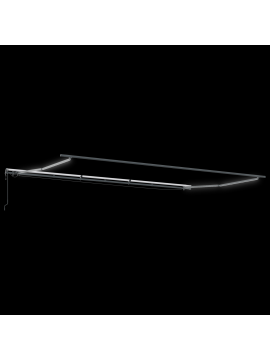Automātiskā iebīdāmā nojume ar led balta 600x300 cm