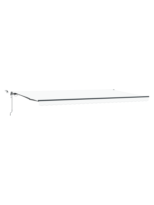 Automātiskā iebīdāmā nojume ar led balta 600x300 cm