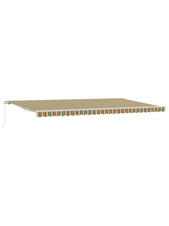 Manuālā izvelkamā nojume zaļā un dzeltenā krāsā 600x300 cm
