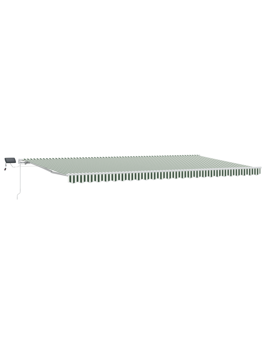 Manuālā iebīdāma nojume ar led zaļa un balta 600x300 cm