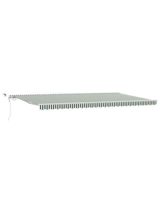 Automātiskā iebīdāmā nojume ar led zaļā un baltā krāsā 600x300 cm