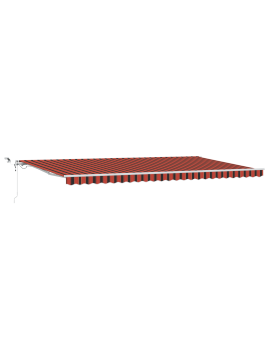 Automātiskā iebīdāmā nojume ar led apelsīnu un brūna 600x350 cm