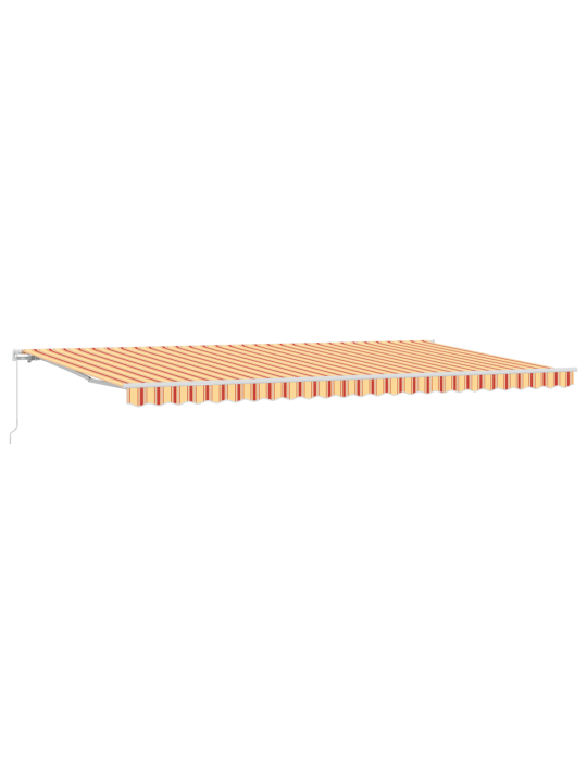 Manuālā ievelkamā nojume dzeltena un oranža 600x350 cm