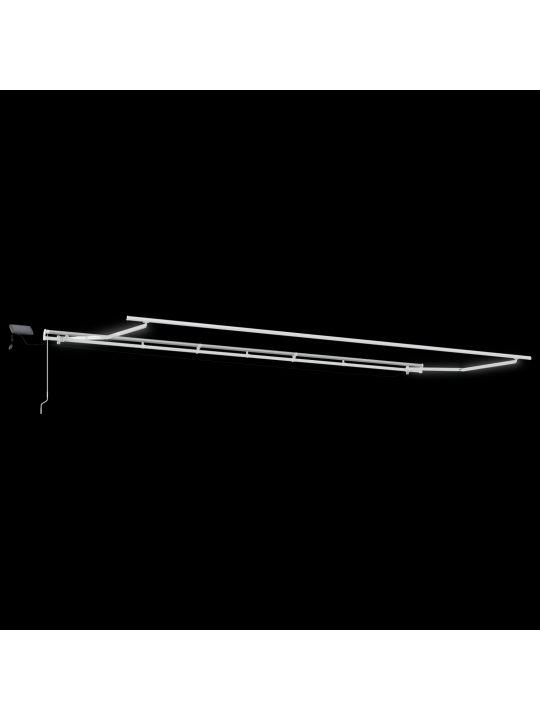 Manuālā iebīdāmā nojume ar led bēšā 600x350 cm