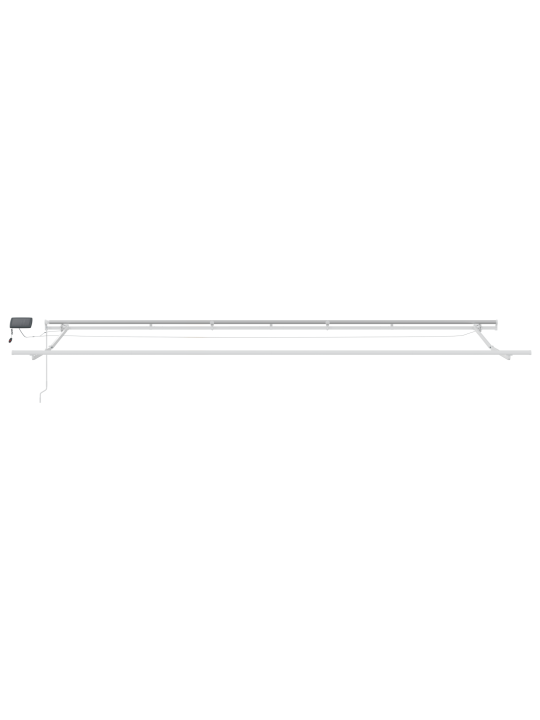 Manuālā iebīdāmā nojume ar led bēšā 600x350 cm