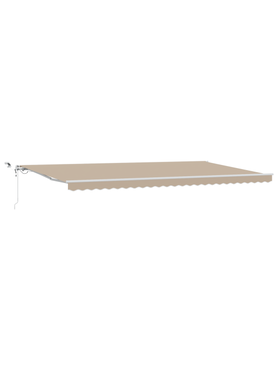 Automātiskā iebīdāmā nojume ar led bēša 600x350 cm