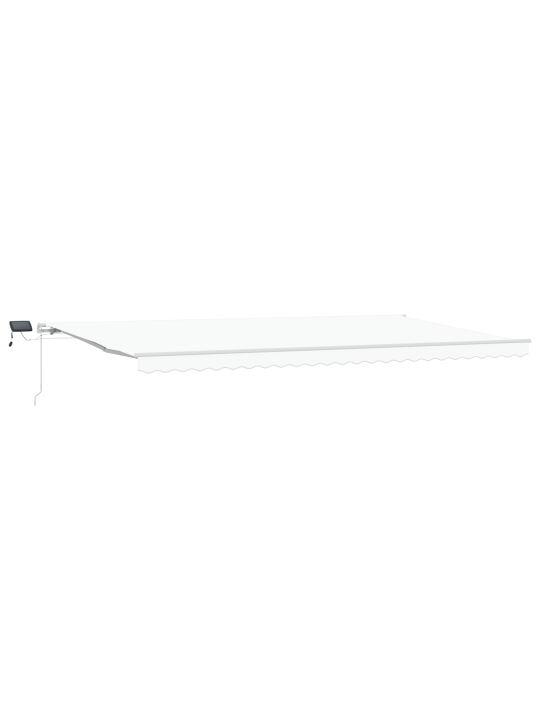 Manuāla iebīdāma nojume ar led baltā krāsā 600x350 cm