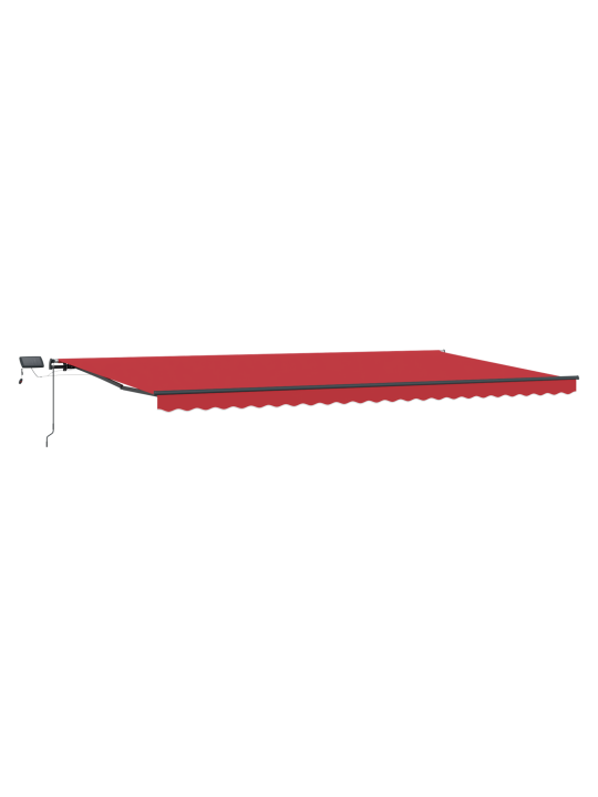 Manuāla iebīdāma nojume ar led, sarkana 600x350 cm