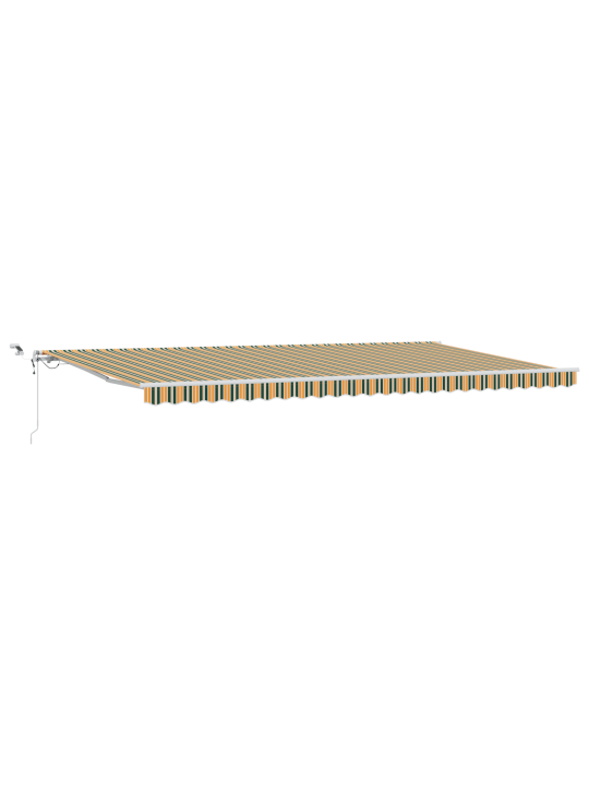 Automātiskā ievelkamā nojume ar led zaļā un dzeltenā 600x350 cm